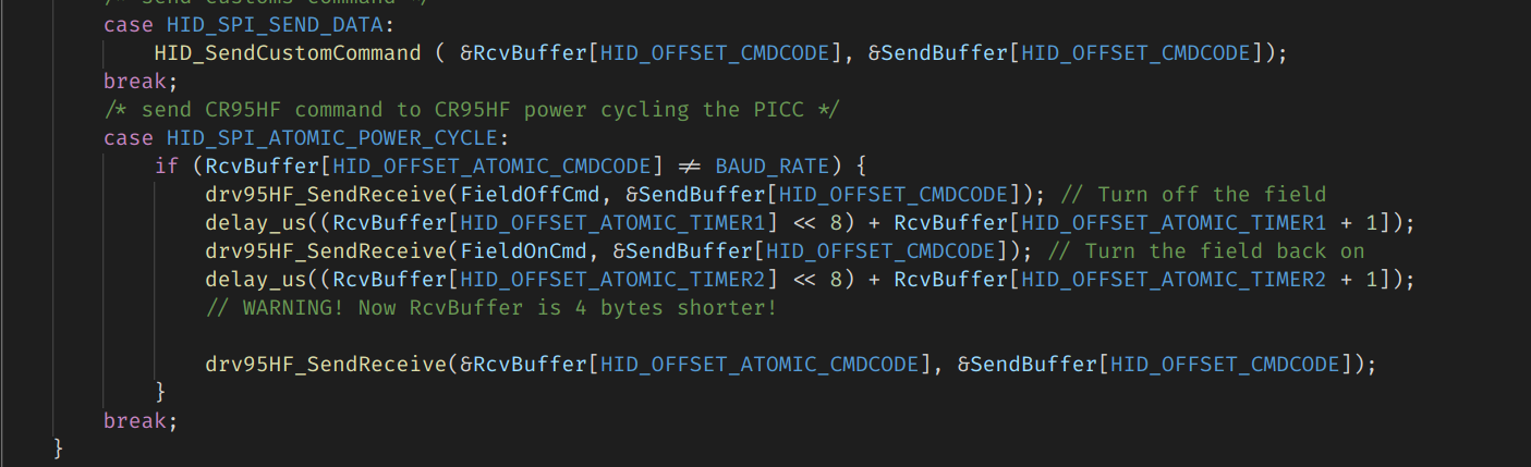 Firmware code snippet