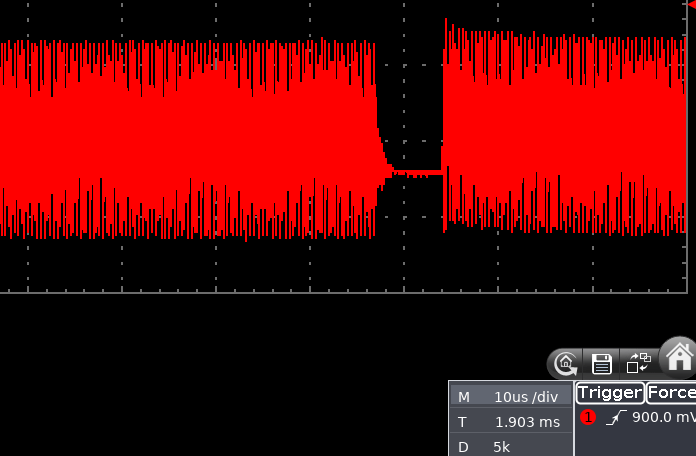Oscilloscope capture HID